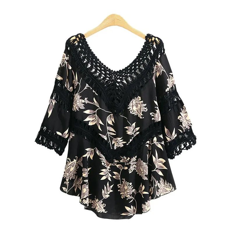 

PERHAPS U Hollow Out Women Beach Dress Loose D1244