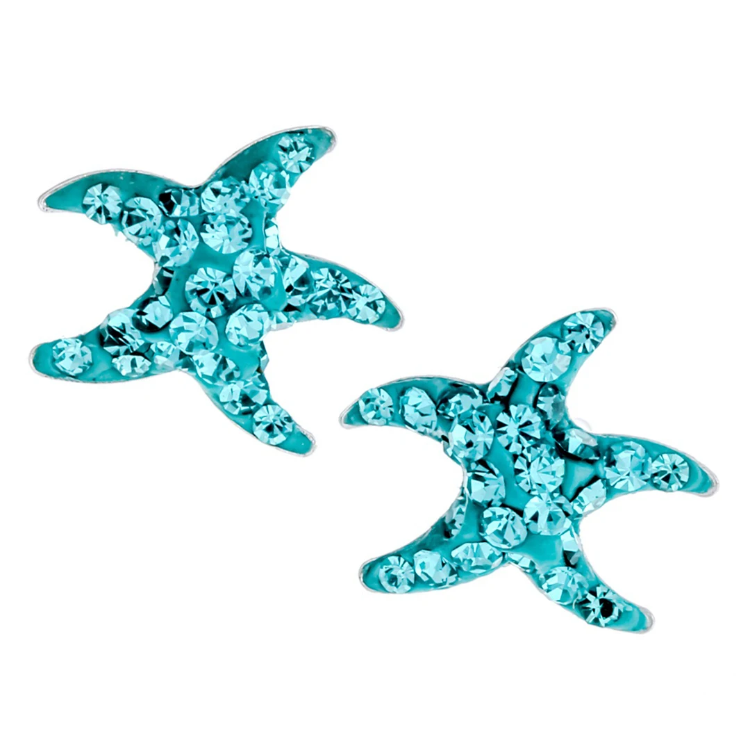 Женские серьги гвоздики из серебра 925 пробы с австрийским кристаллом|austrian crystal stud