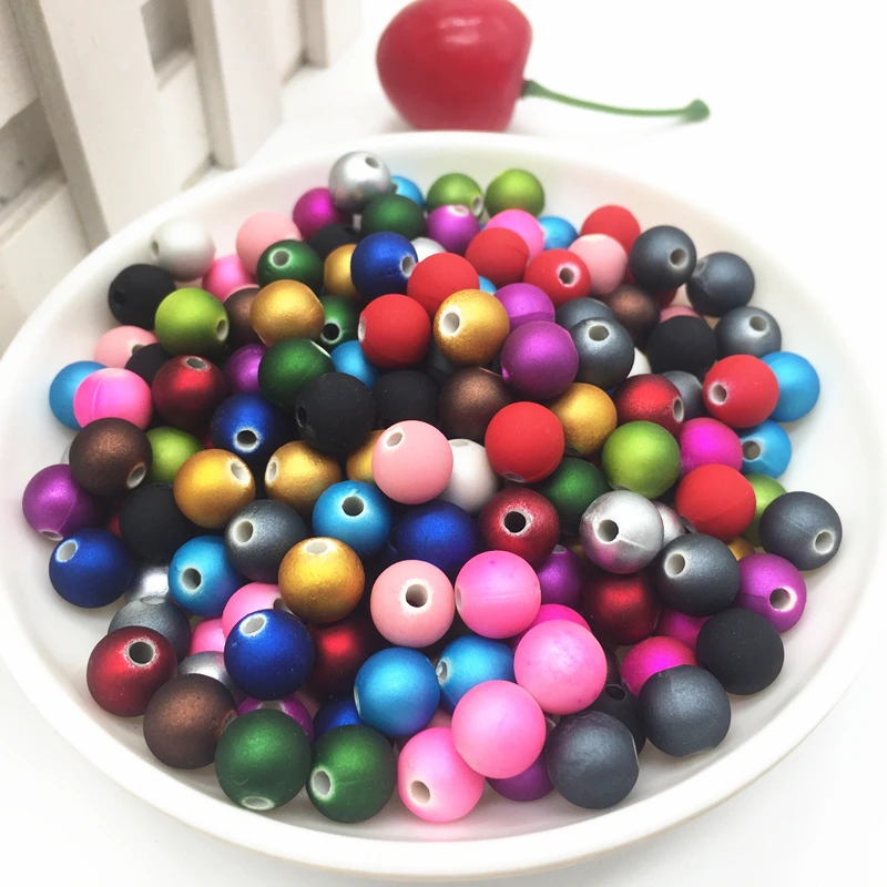 New 50pcs 8mm Acrylic Beads Spacer Loose Bead For Jewelry Making Accessory DIY | Украшения и аксессуары