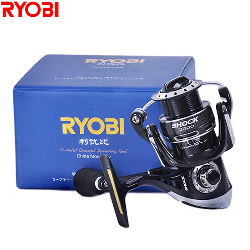 Рыболовная катушка RYOBI SHOCK 1000 4000 размера 8BB для спиннинга 2 5 кг Тяговая мощность 0: