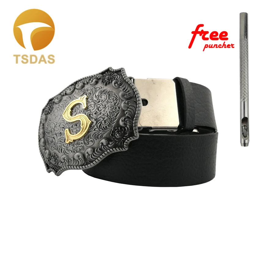 Роскошная ковбойская пряжка для ремня с инициальной буквой В Стиле Ретро на