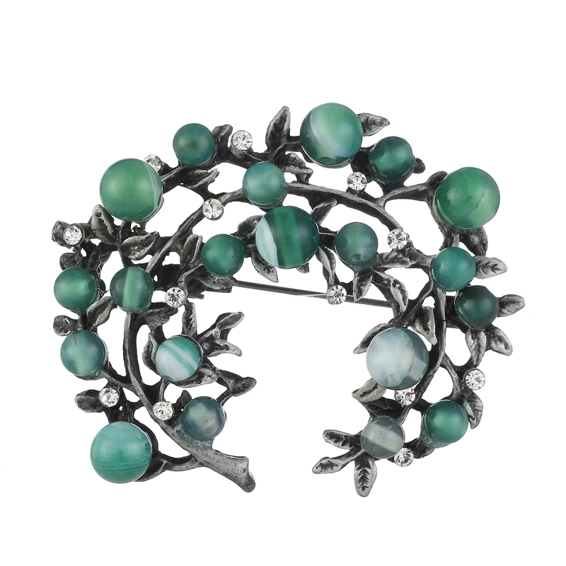 Женская Винтажная Брошь Стразы в виде цветка с кристаллами|Украшения для волос