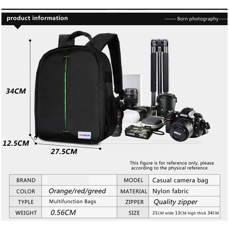 Новинка 2017 сумка для камеры рюкзак DSLR вставляется в нейлоновый мягкий фото +