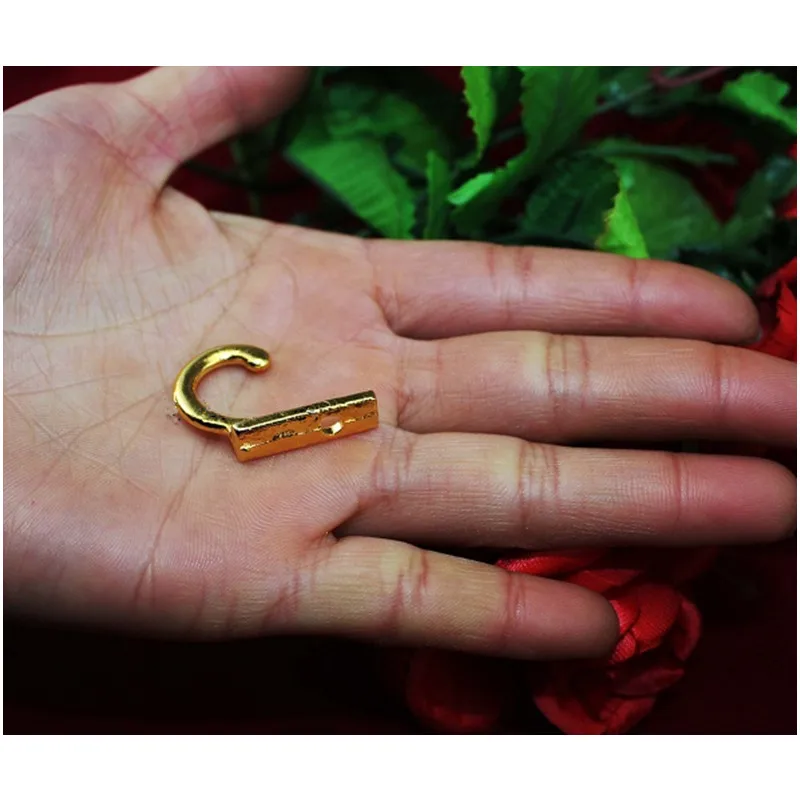 

Wholesale Key Mini Hangers,Antique Alloy Hook Decorative Furniture Wood Board Mounted Robe Hooks,Gold Color,22*8mm,200Pcs