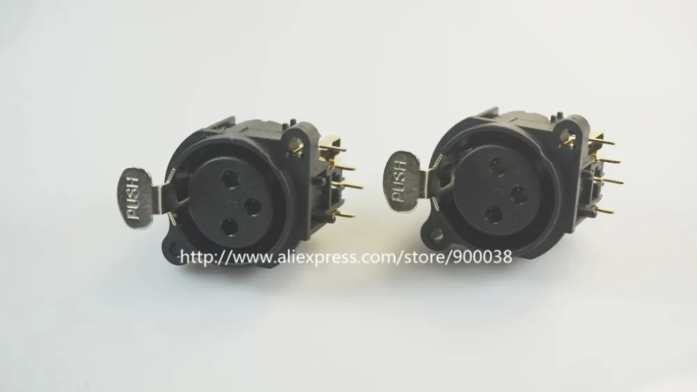 2 шт. 3 позиционный коннектор XLR крепление на панели защелка розетка под прямым