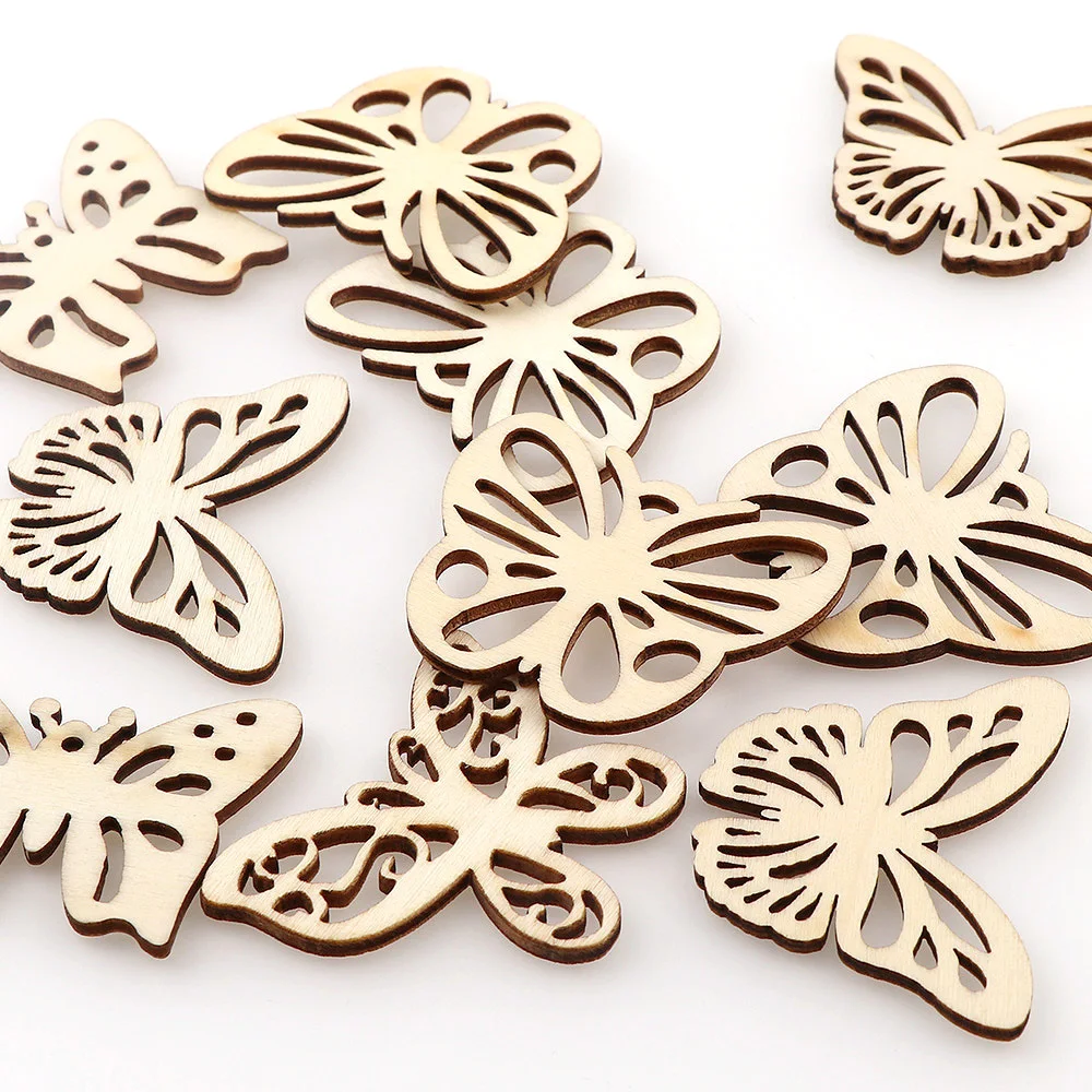 10 шт. деревянные чипы в форме бабочки для рукоделия | Дом и сад