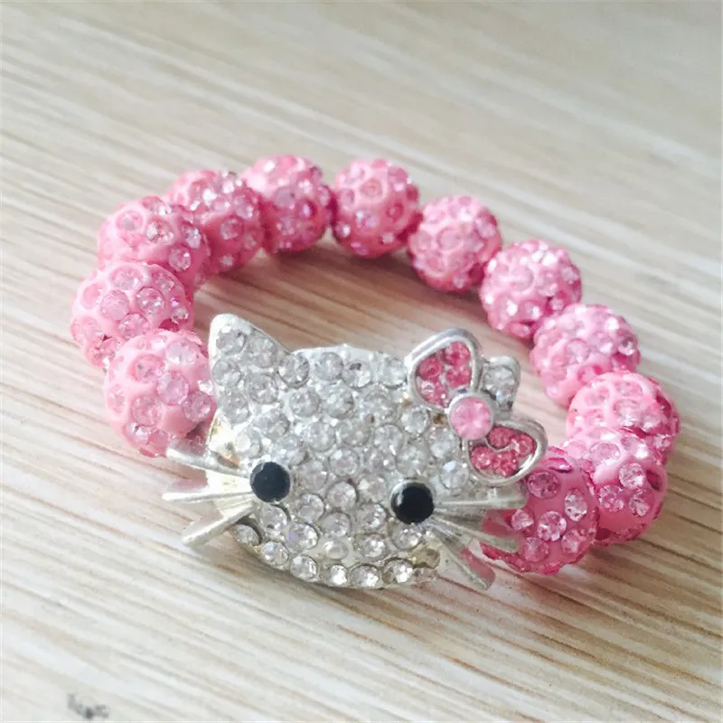 1 шт рисунок «Hello Kitty» Браслеты для детей цепочка веревка ручной работы облегающие амулетные браслеты
