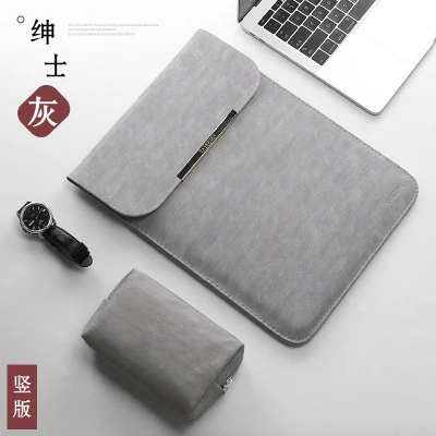 velvet gray s3 Новые матовые из искусственной кожи рукав сумка для ноутбука 15,6 14 для macbook Air 13 Чехол Pro retina, 11, 12, 15 лет для Xiaomi Mi Тетрадь 12,5 13,3 - Цвет: velvet gray s3