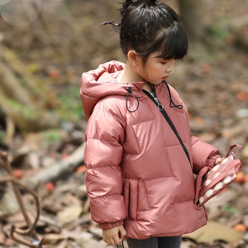 Стеганая зимняя куртка верхняя одежда с плюшевой подкладкой для детей косая