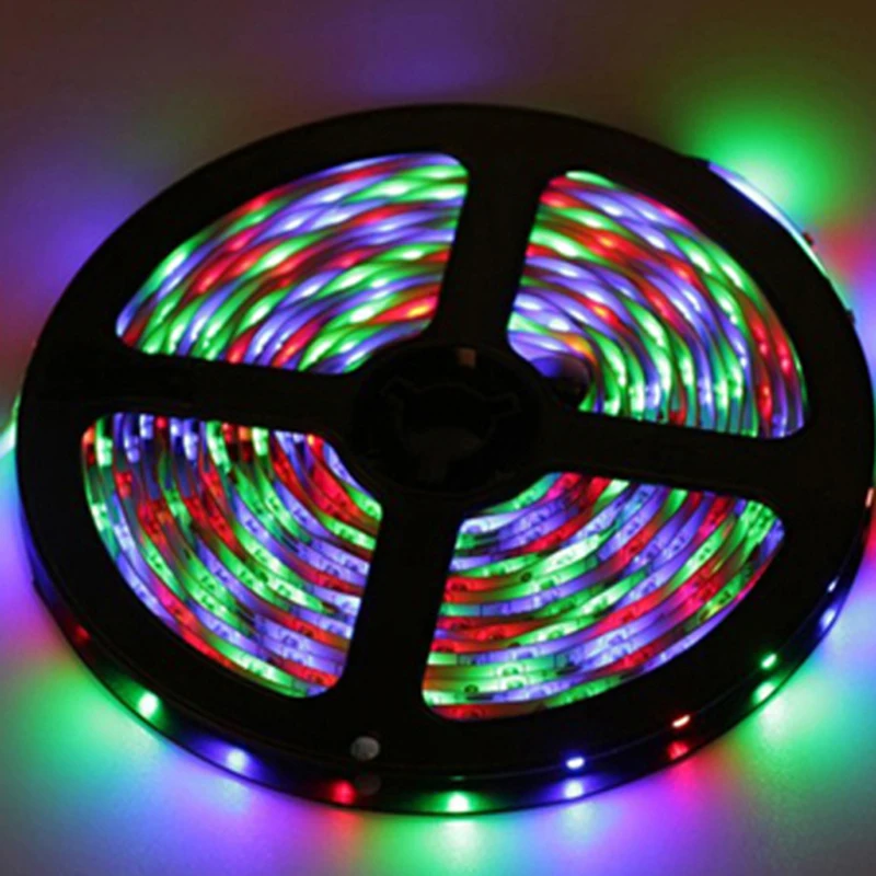 Горячая RGB 300 светодиодный полосы света 5 м 60 Светодиодный s/m SMD3528 DC12V