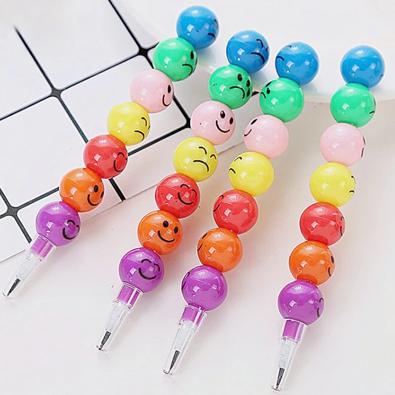 

New 20pcs /Lot Smiley Pencils Creative Sugar-Coated Haws Stationery Pencil Kid Children School Office Supplies Prize Gift