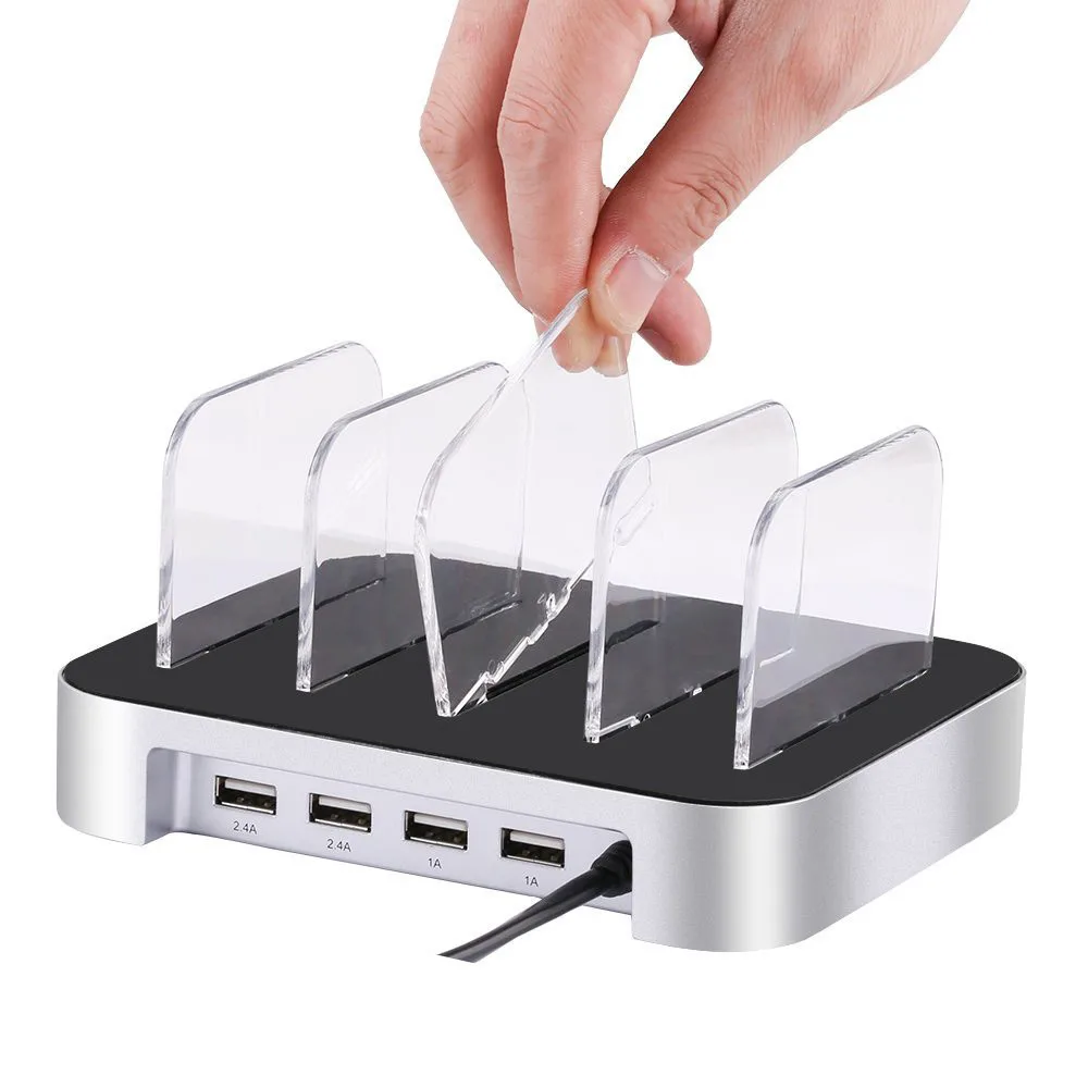 4 порта USB концентратор Универсальный многофункциональное устройство зарядное