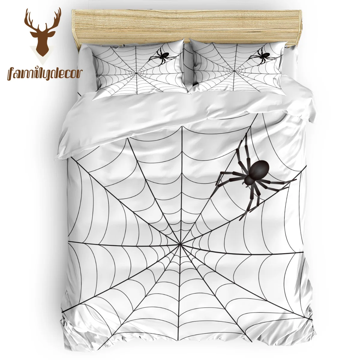 

Family Decor Cartoon Spider Net Animals Simple 4 Pcs Bedding Sets Quilt Bedding Set Machine Washable The Lovers' Day Election