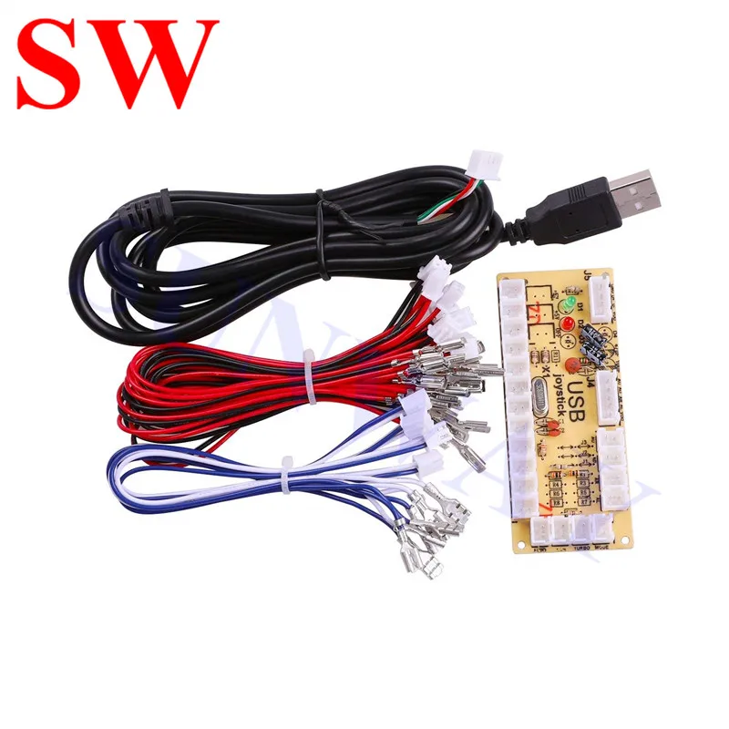 Аркадный джойстик DIY Kit Нулевая задержка игровой набор usb-датчик для ПК Arcade 4Way джойстик Sanwa 24/30 мм кнопки для JAMMA MAME