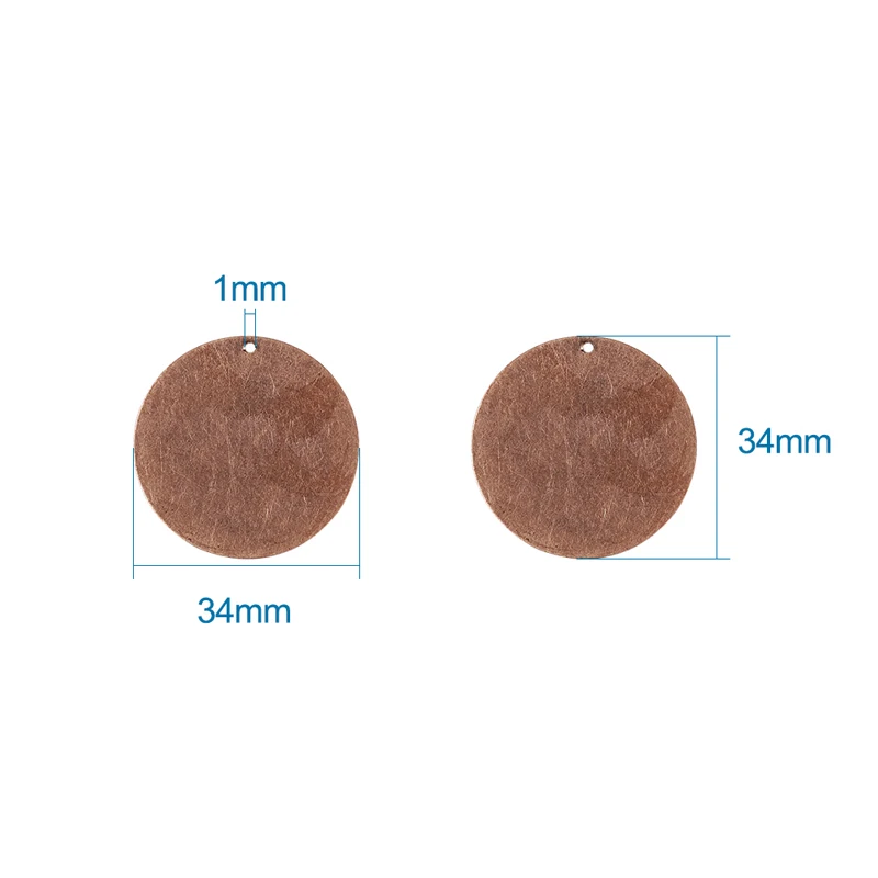 Red Copper 34x0.5 10 шт. металлические латунные штамповочные бирки Антикварные Бронзовые Подвески красная медь прямоугольная квадратная круглая овальная для изготовления ювелирных изделий DIY - Окраска металла: Red Copper 34x0.5