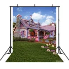 Виниловый тканевый фон для фотосъемки с изображением дома, травы, для детей и детей, аксессуары для фотографирования
