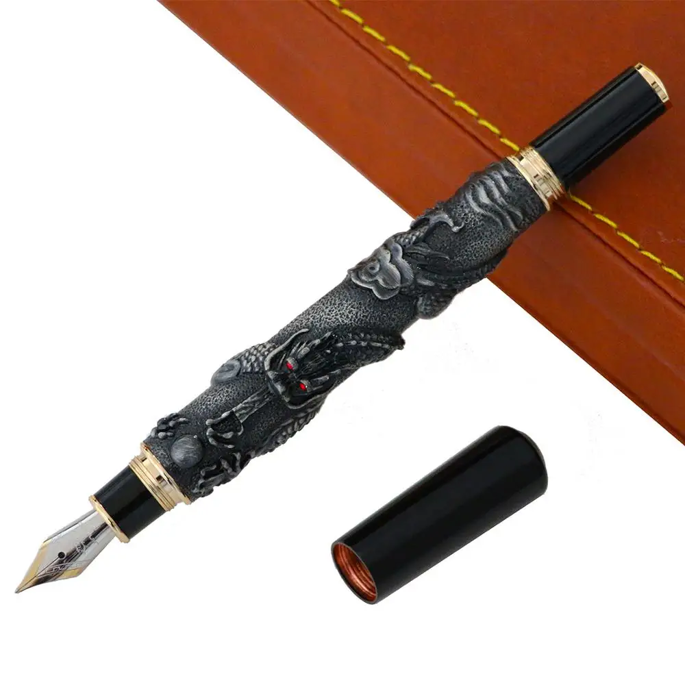 Высокое качество роскошные винтажные Дракон перьевая ручка Jinhao | Отзывы и видеообзор