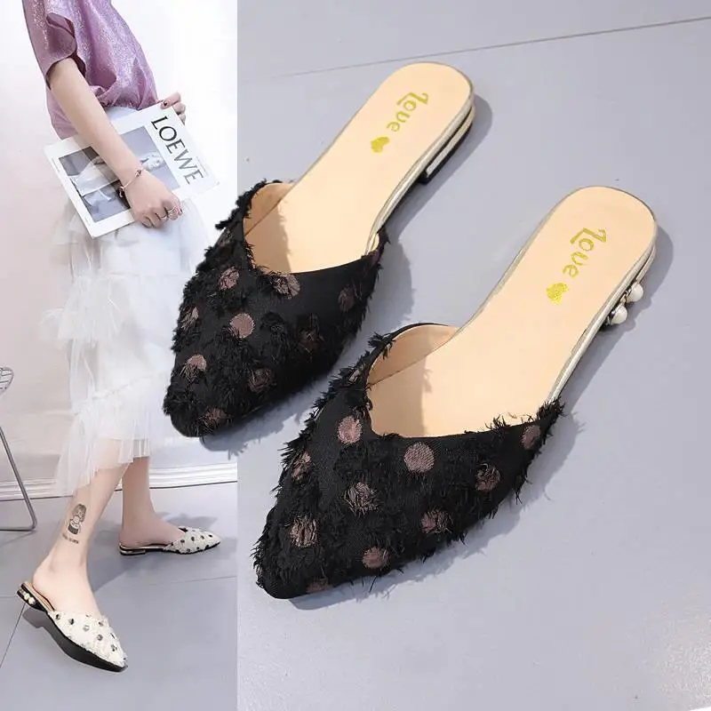 AECBUY/домашние тапочки; женские шлепанцы без задника; Zapatillas De Mujer; TXPa6