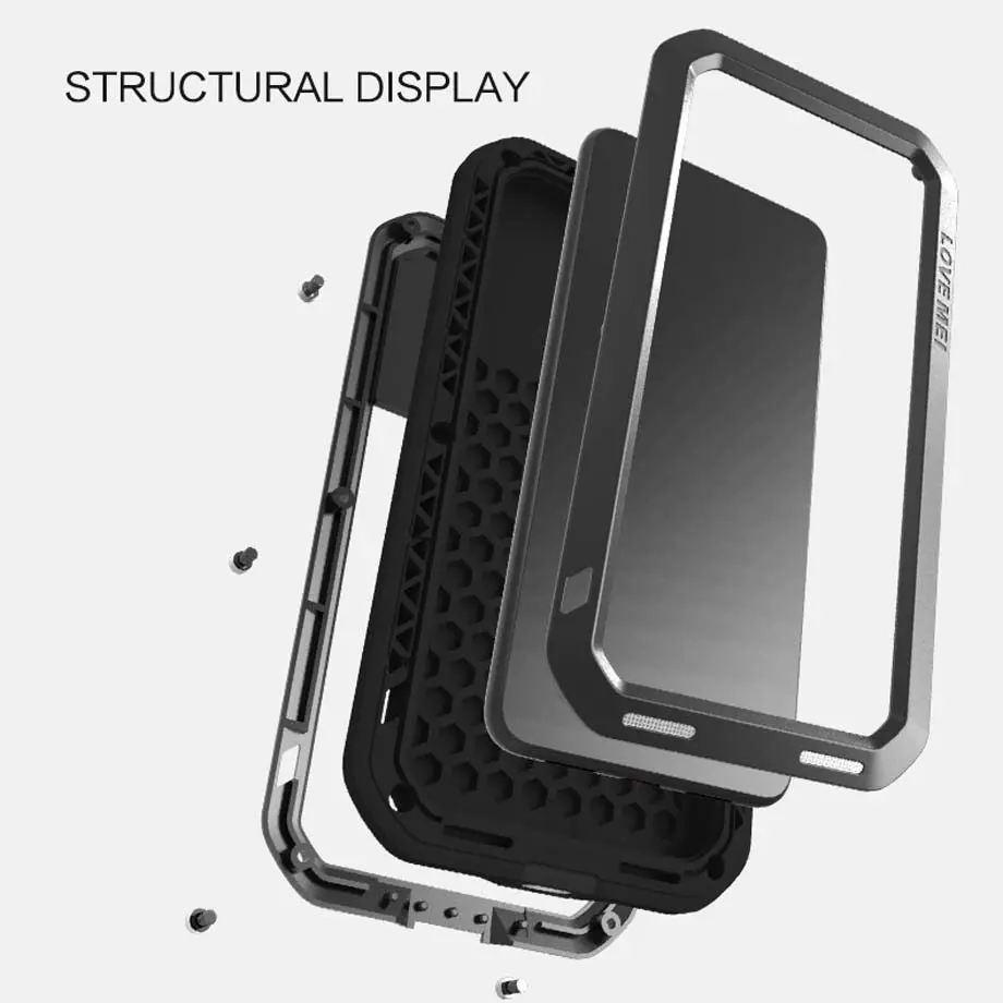 Luxury 360 Degree Full Body Protect Case For Huawei P20 Lite Pro P20lite P20Pro Shockproof Metal Armor With Glass Cover P 20 | Мобильные