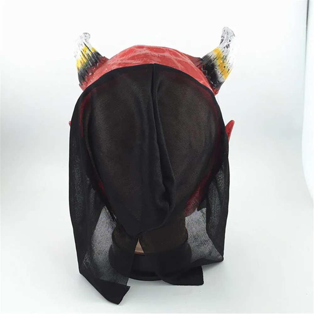 Латексная Маска Дьявола в форме коровы раньше жуткая резиновая голова красной