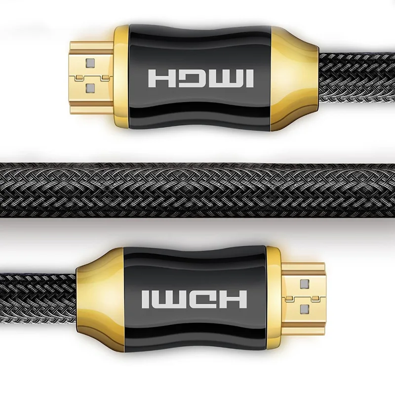 Высокопрочный плетеный нейлоновый HDMI совместимый кабель Ultra HD (UHD) 4K 2.0b 18Gbs с аудио