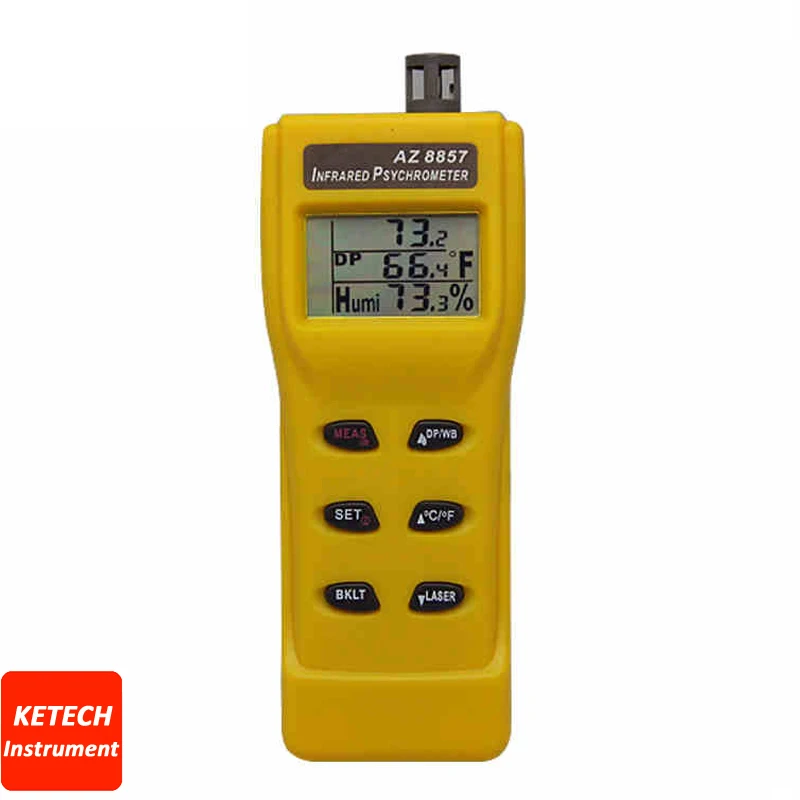 

AZ8857 Digital IR Hygrometer Handheld Infrared Thermometer Hygrometer Psychrometer