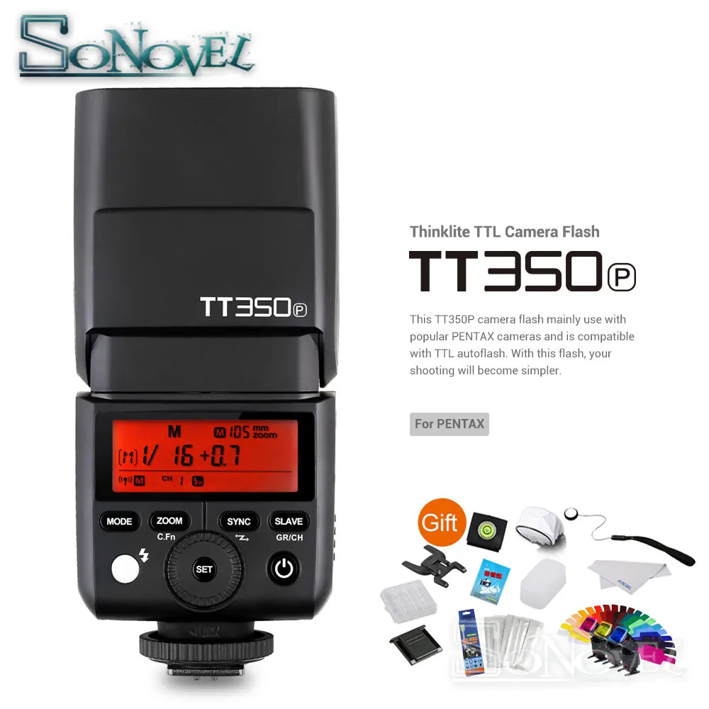 GODOX Mini TT350P TT350 ttl HSS 2,4 ГГц Беспроводная вспышка XPro-P триггер для Pentax 645Z K-3II K-1 KP K-50 K-S2 K70 K-5 IIs камера