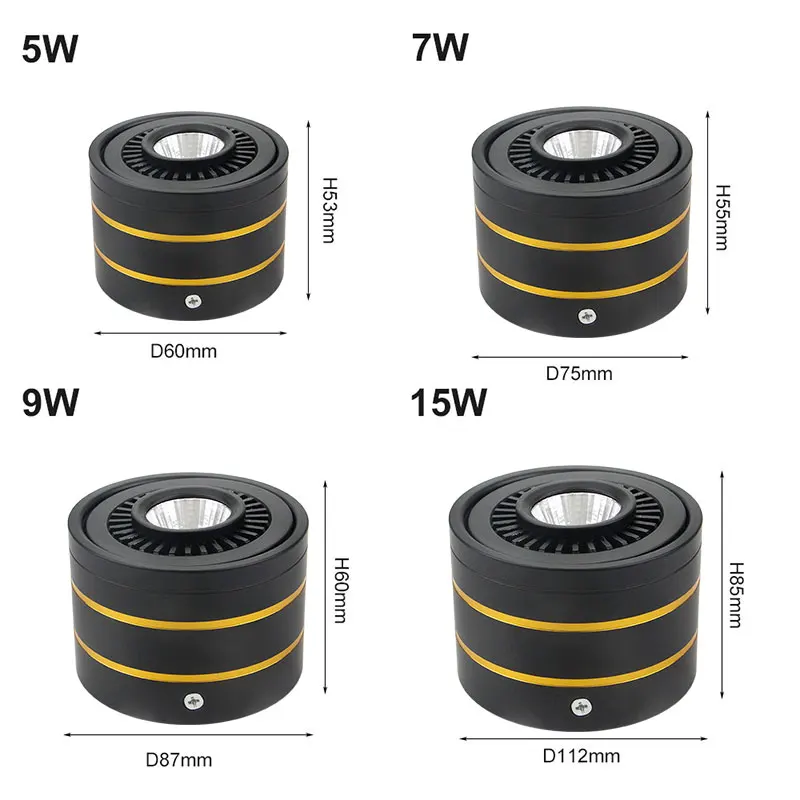 Светодиодный потолочный светильник с регулируемой яркостью 5 Вт/7 Вт/9 Вт/15 Вт