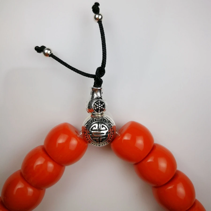 

Thomas Imitating Ivory orange red drum shaped beads New Fashion Jewelry,Thomas Bracelet for Women Men TS TS B701