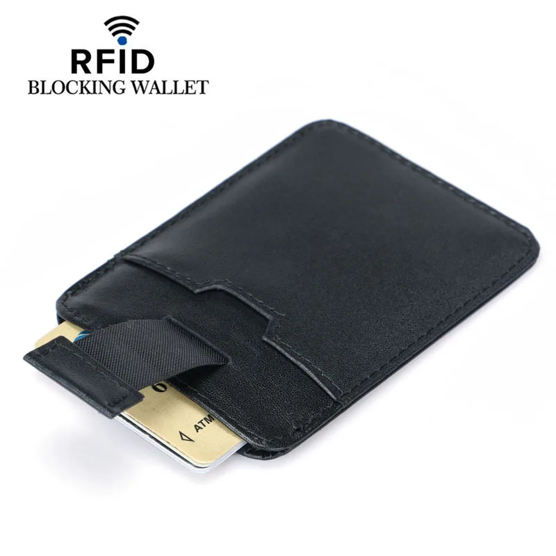 2018 мужской держатель для карт из натуральной кожи винтажные кошельки RFID