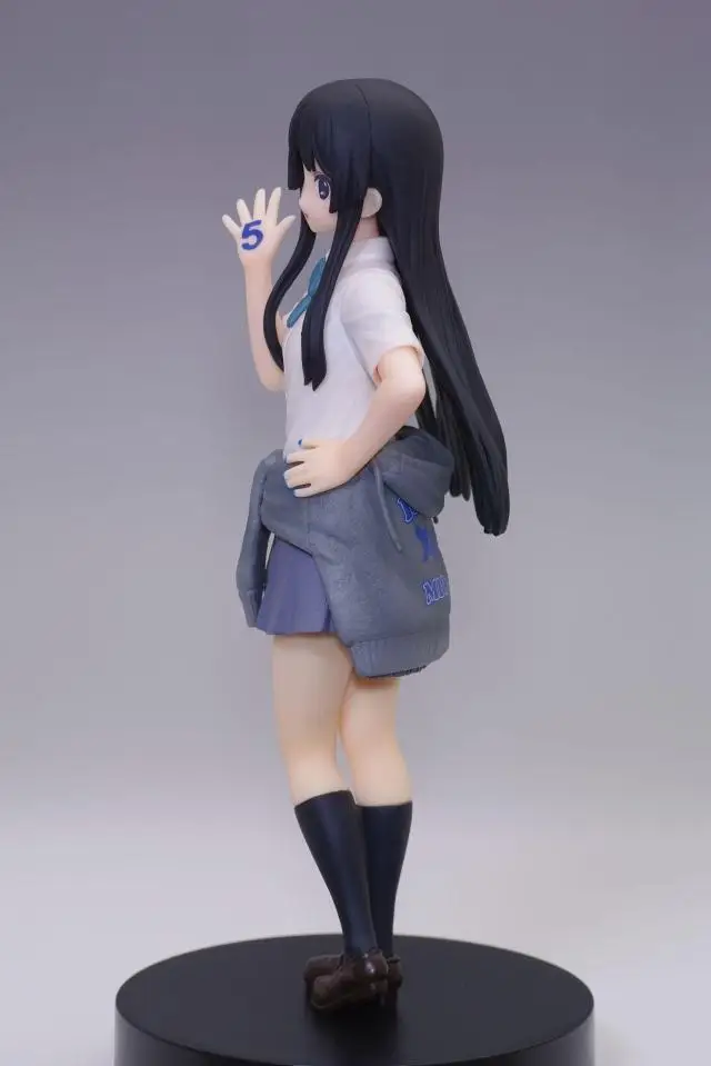 Japanese Anime Action Figure K-ON TV Animation 5th Anniversary Akiyama Mio In School Uniform Painted 15cm PVC Model Doll | Игрушки и