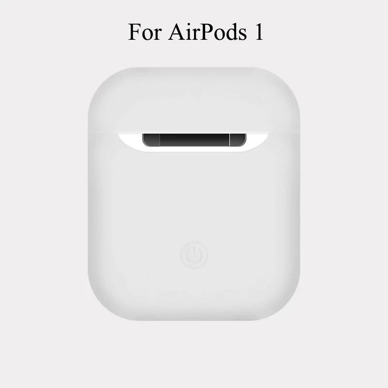 Силиконовый чехол Luquid для Airpods 1 2 Чехол Мягкий силиконовый резиновый полный защитный чехол для Airpods 1 2 чехол противоударный - Цвет: 1st White