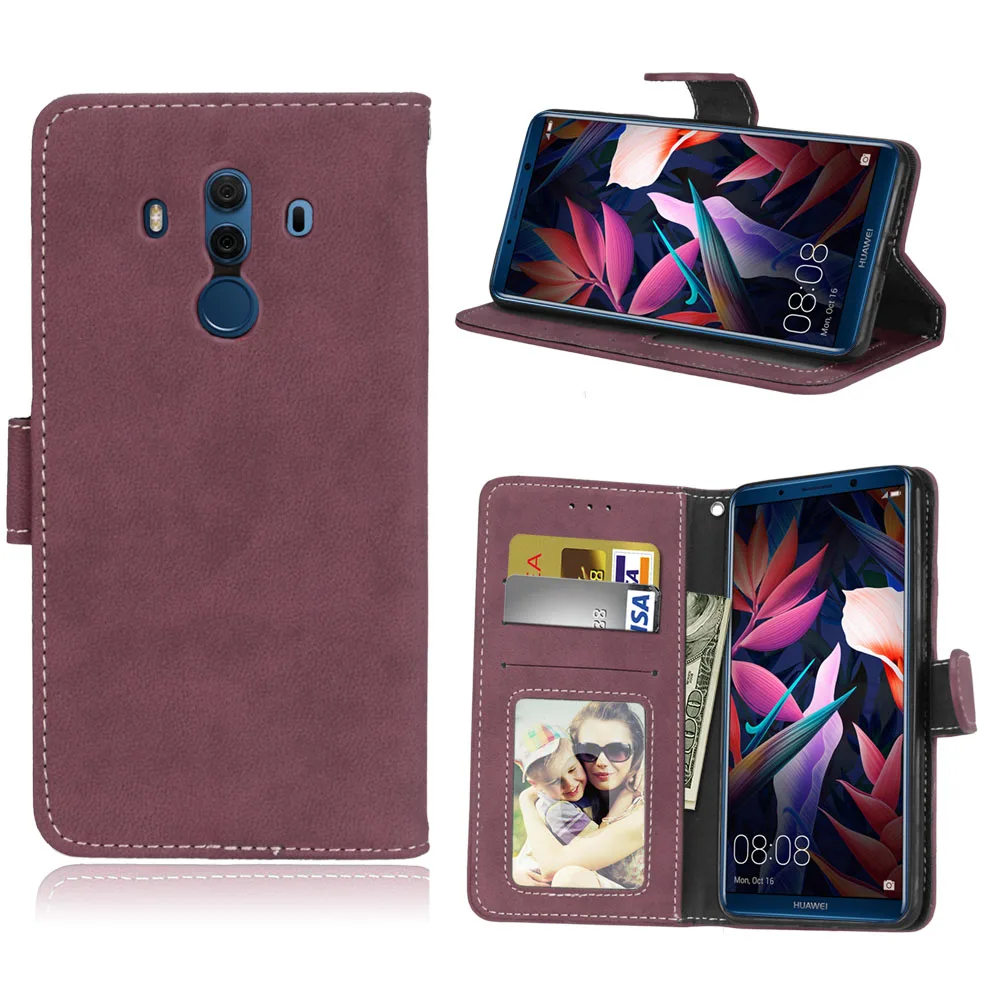 Матовый чехол в стиле ретро для Huawei Mate 10 Pro книжка с подставкой классический