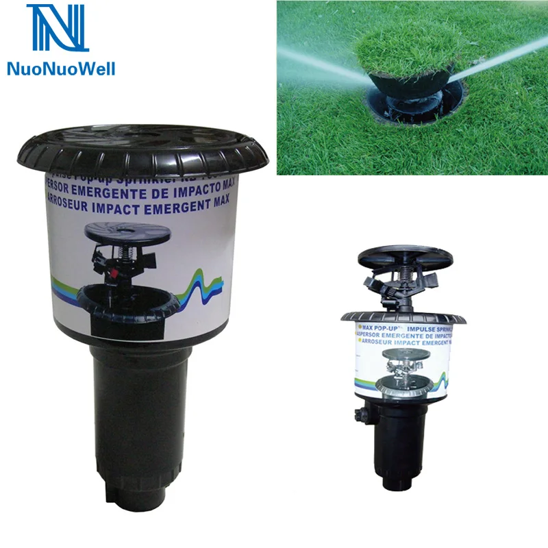 NuoNuoWell 1 шт. всплывающее спринклерное сопло 1/2 ''+ 3/4'' внутренняя резьба пластиковый пейзаж газон оросительный импульсный разбрызгиватель