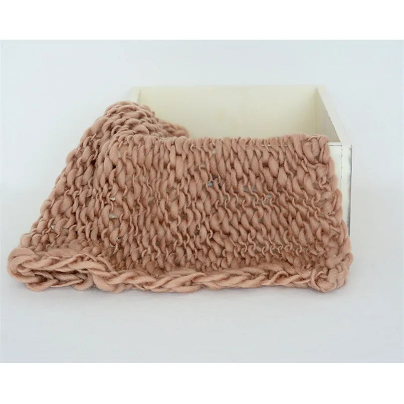 

50*50 cm Merino Wool Knit Bump Layering Blanket newborn photography prop Backdrop