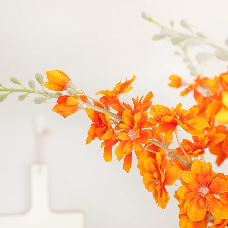 

Wedding home decoration living room potted fake flower European new hyacinth simulation flower 2 fork Tufting Delphinium grass