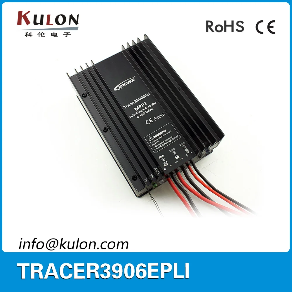 EPEVER Tracer3906EPLI 15A 12В 24В 195 Вт 390 литиевая батарея MPPT Контроллер заряда солнечной