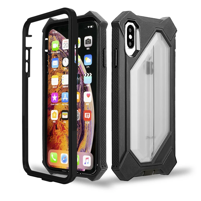Чехол Grandever для iPhone 7 Xs Max 6 8 Plus прозрачный фиолетовый силиконовый защитный чехол
