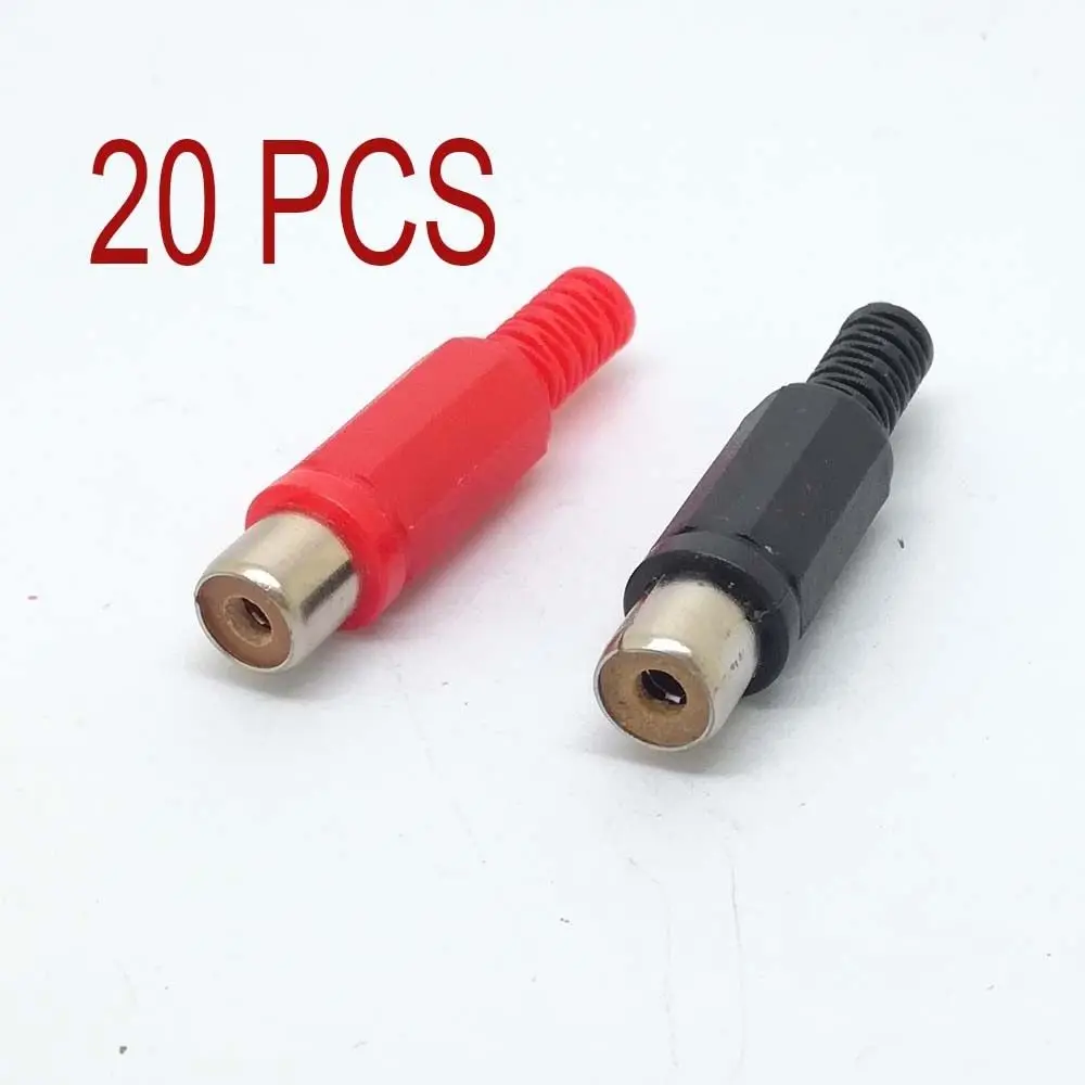 Новая партия новый переходник для разъема Phono RCA av пайки черный и красный|lot|lot oflot