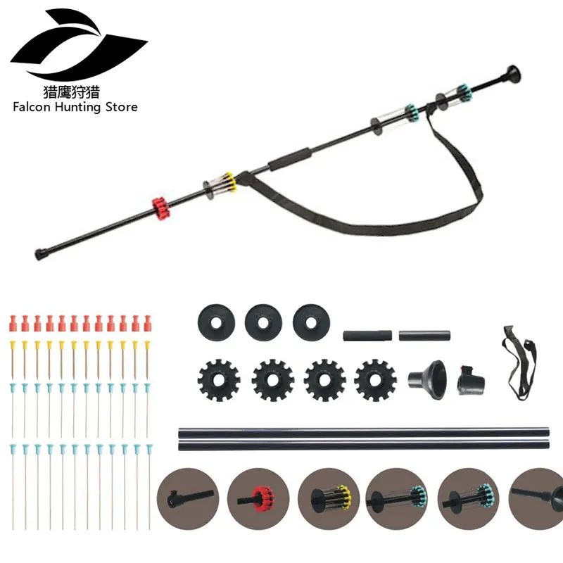 Охота и Стрельба Airsoft Sports Toy Blowgun/4" черный BLOWGUN с 48 дартс/. 40 калибр алюминиевая трубка W. Удобная ручка