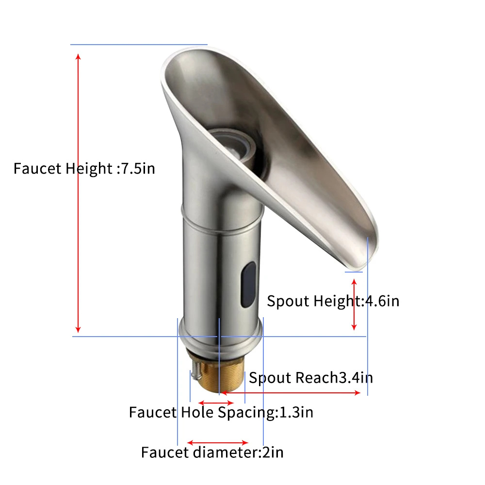 Автоматический Бесконтактный смеситель для раковины в ванной комнате водопад 3