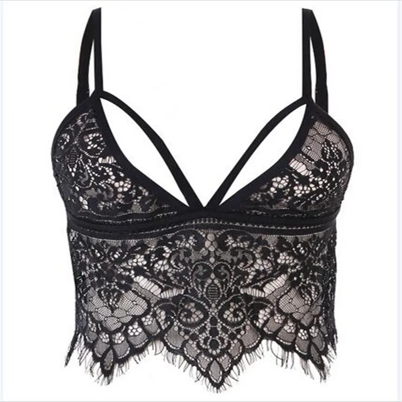 Укороченный топ женский кружевной бюстгальтер сексуальное нижнее белье ночное