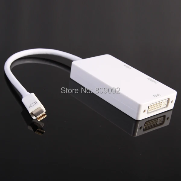 Mini DisplayPort (3 в 1) Кабель адаптер Thunderbolt Для HDMI/DVI/VGA для Apple Macbook|porte cable|vga display portcable adapter