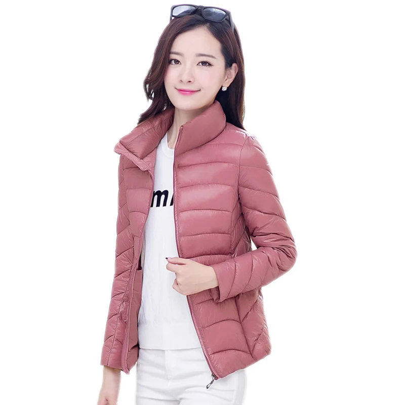 

AKSLXDMMD Parkas Mujer Winter Coats 2019 New Fashion Slim Thin Stand Collar Short Winter Jacket Women Coat Female LH1120