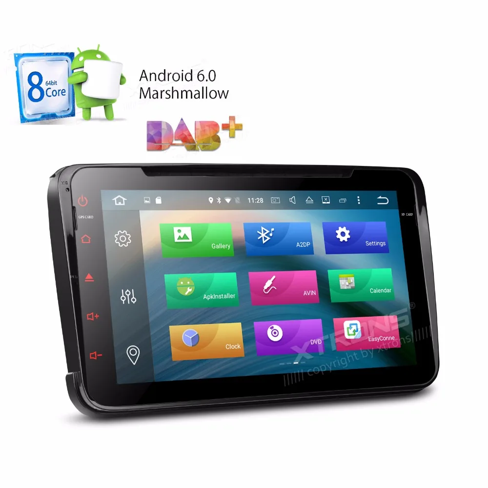 Xtrons 8 &quotAndroid 2 Din 6 0 Octa Восьмиядерный автомобильный dvd плеер для vw Volkswagen Golf Passat Seat