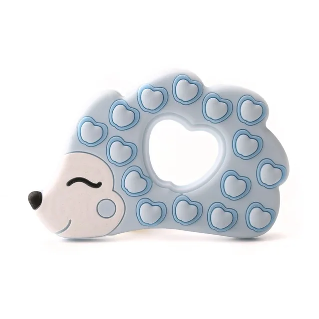 Hedgehog Blue Bpa Бесплатный силиконовый Прорезыватель для зубов для малышей, Силиконовые Прорезыватели для зубов, бусины, милый Ежик для малышей, жевательные игрушки, зубы, детские игрушки, Товары для малышей - Цвет: Hedgehog Blue