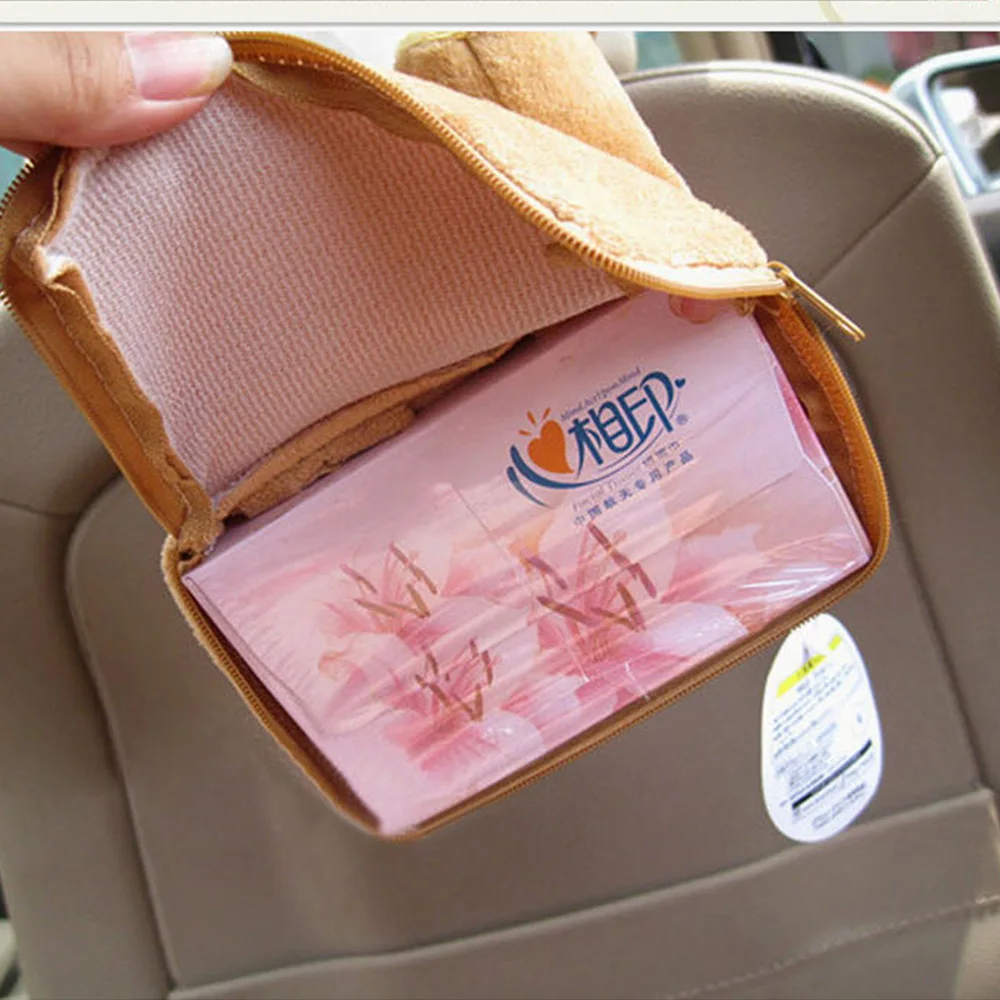 3 цвета милый автомобильный держатель для салфеток с животными задняя подвесная