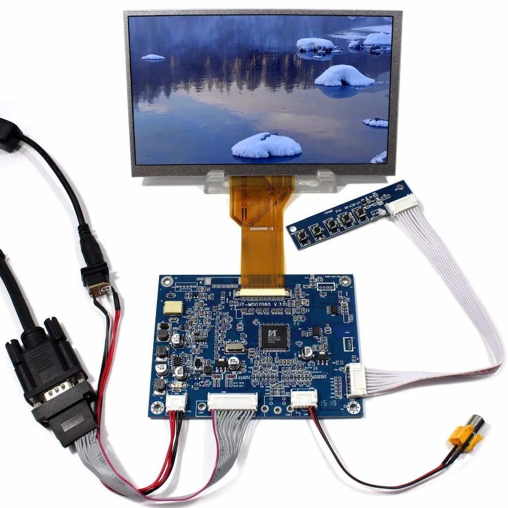 At070tn92 com Placa de Controlador Display av Osd 7 Tft Lcd Vga