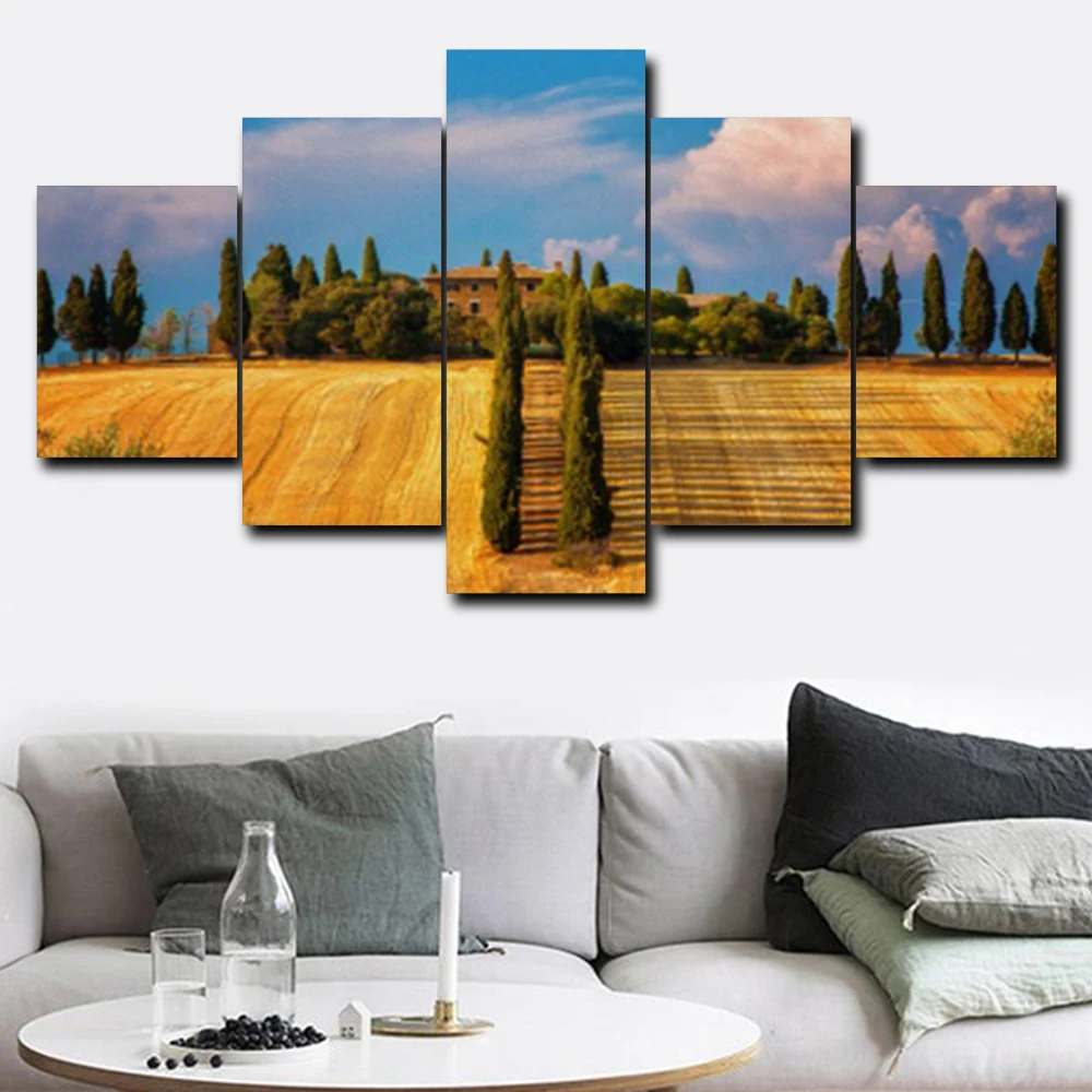 5 Panel Poster Canvas Oil Painting Wall Artwork Picture Printed for Living Room Bathroom Home Decoration Wedding Decor No Frame | Дом и сад