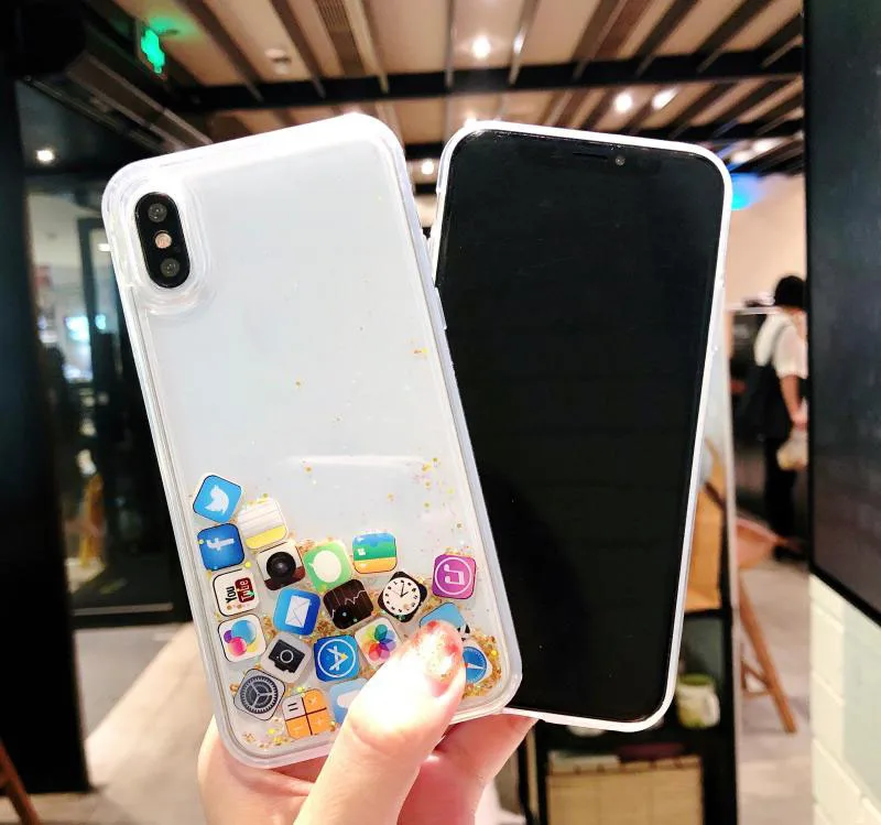 Чехол для Apple чехол с зыбучим песком iPhone xs max xr x 7 8 6 6s plus силиконовый мягкий